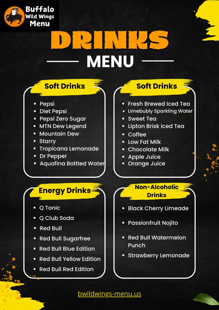 Buffalo Wild Wings Drinks Menu Buffalo Wild Wings Drinks Menu
