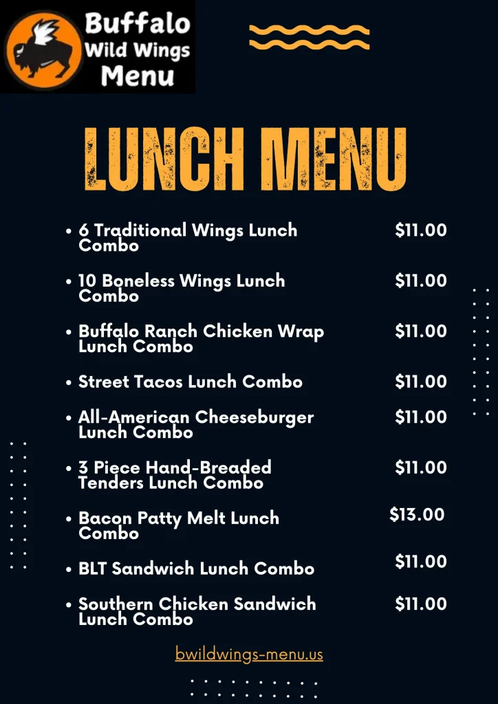 Buffalo Wild Wings Lunch Menu Buffalo Wild Wings Lunch Menu